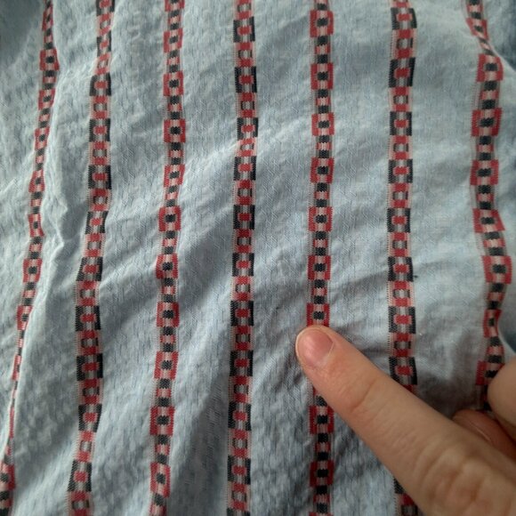 Robert Graham Button Up Shirt Cotton Striped Colorful 2XL Red Blue Woven Spread - Picture 14 of 16